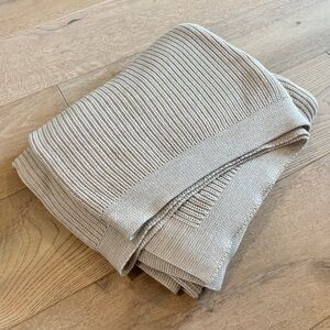 Ribbed Knit 100% Cotton Throw